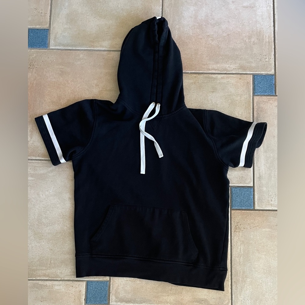 Forever 21 Men’s L Black Hoodie with White Stripes